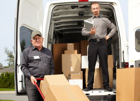 Business items packed for mobile self storage in Richmonduponthames