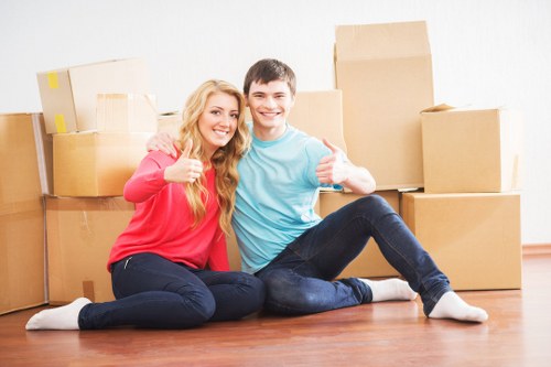 Office relocation items being transported with local removals in Richmonduponthames